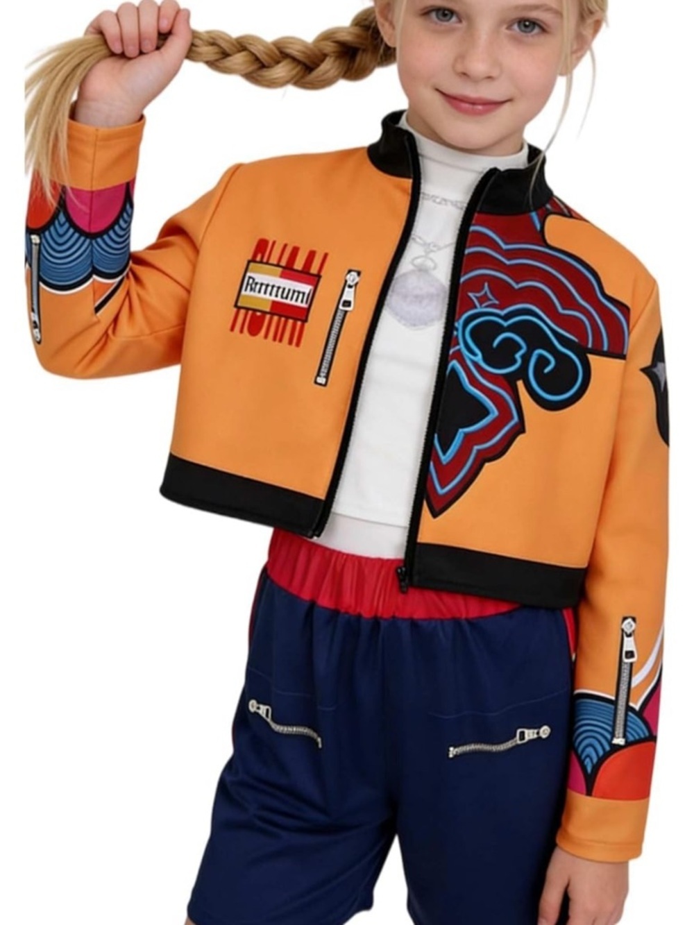 NEW KPop Demon Hunters Costume Girls size 12 - 3 pieces - Jacket Shorts & Shirt